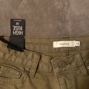 TALULA green jean shorts